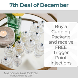 7th Deal of December: Buy a Cupping Package and get Free Trigger Point Injections