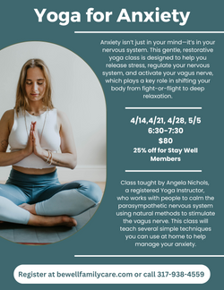 Yoga for Anxiety Class Series - April 14, 21, 28 & May 5