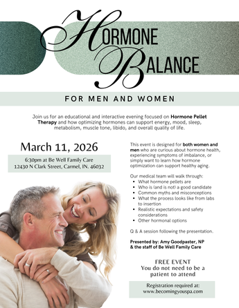 Hormone Balance for Men & Women Event on March 11th